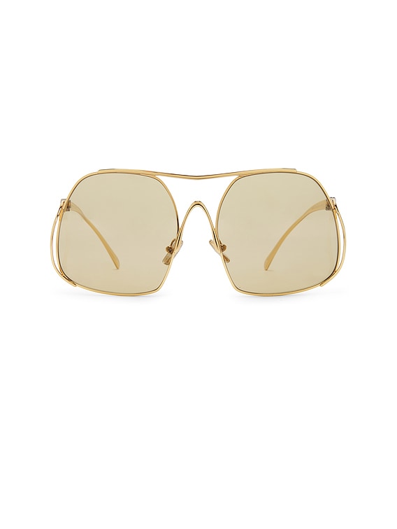 Miu Miu Square Sunglasses in Gold | FWRD Miu Miu Square Sunglasses in Gold | FWRD