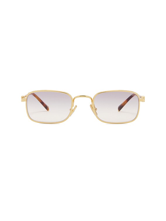 Miu Miu Rectangular Sunglasses in Gold | FWRD