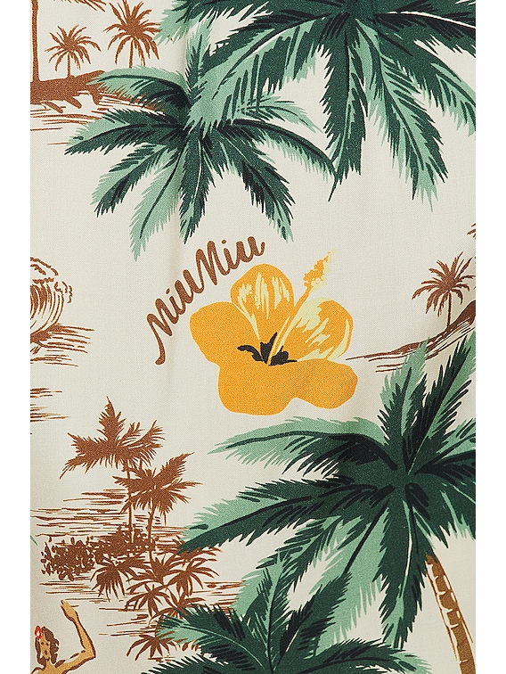 ショートパンツ MIU MIU Hawaii printed silk short pants Miu Miu Hawaii Print Short Miu Miu