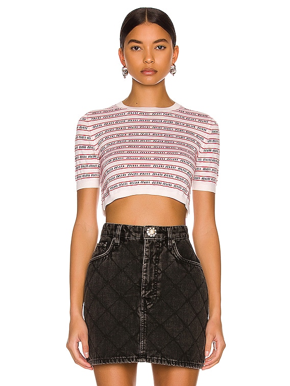 Miu miu cropped outlet sweater