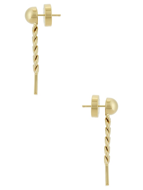 【MiuMiu】l earrings Miu Miu Miu Logo Earrings | Gold | FARFETCH