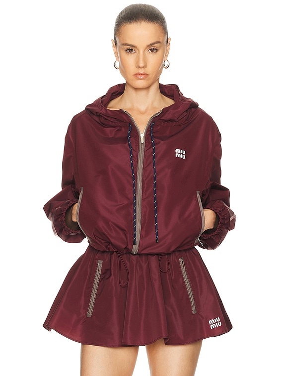 Miu Miu Cropped Track Jacket in Amaranto | FWRD