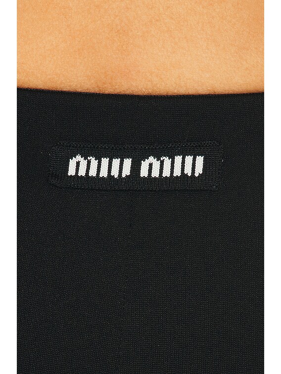 Miu Miu Jersey Stitch Legging in Nero | FWRD