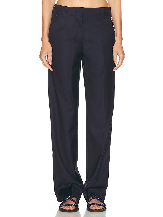 パンツ MiuMiu FW25 Miu Miu Trousers Blue (MP1897SOOO 17L4F0008) Navy Superfine Wool Pants | Miu Miu