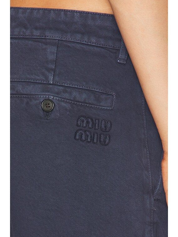 Miu Miu Gabardine Old Pant in Ematite | FWRD