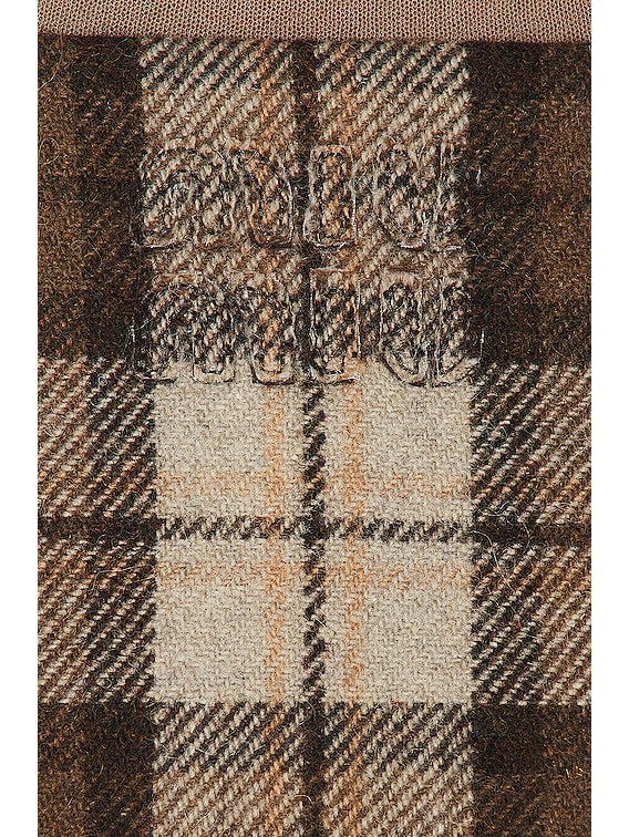 Miu Miu Check Skirt in Cacao | FWRD