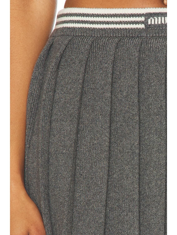 Miu Miu Mini Tennis Skirt in Ardesia | FWRD