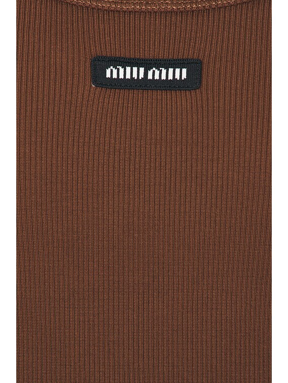 Miu Miu Tank Top in Cacao | FWRD