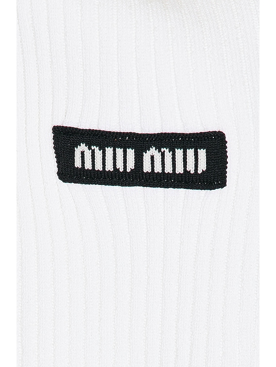 センスのいい お歳暮 Miu Miu FWRD | Bianco in Top Sleeveless Knit トップス