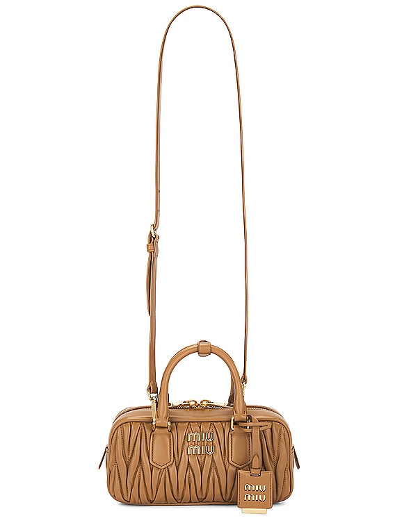 MIU MIU バッグ Arcadis Softy leather handbag Miu Miu Softy Padded Arcadie Bag in Radica | FWRD