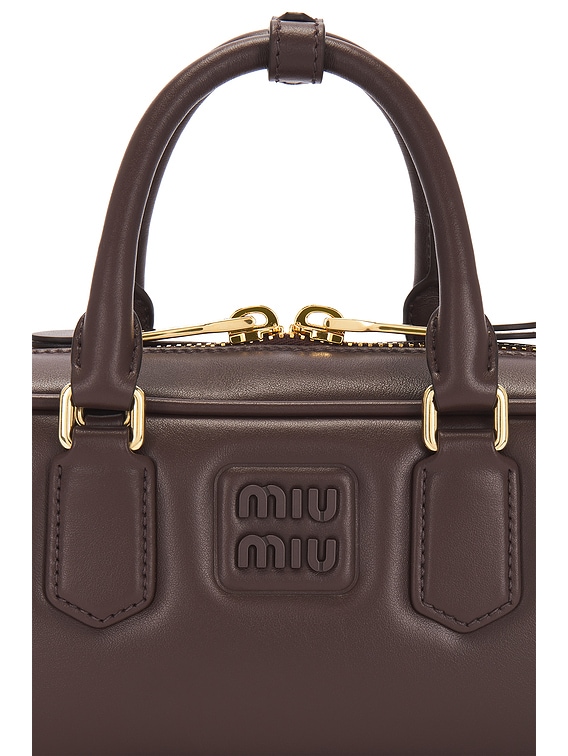 MIU MIU バッグ Arcadis Softy leather handbag Miu Miu Softy Padded Arcadie Bag in Radica | FWRD