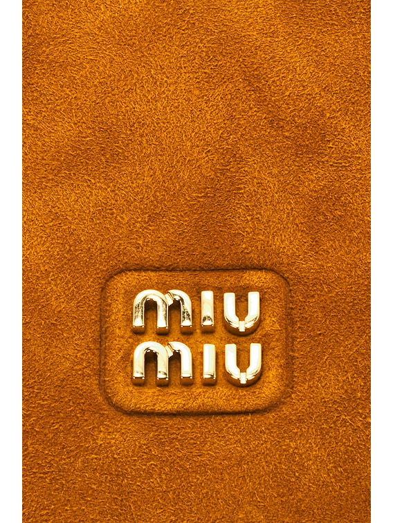 Miu Miu Camoscio Pouch in Whiskey | FWRD