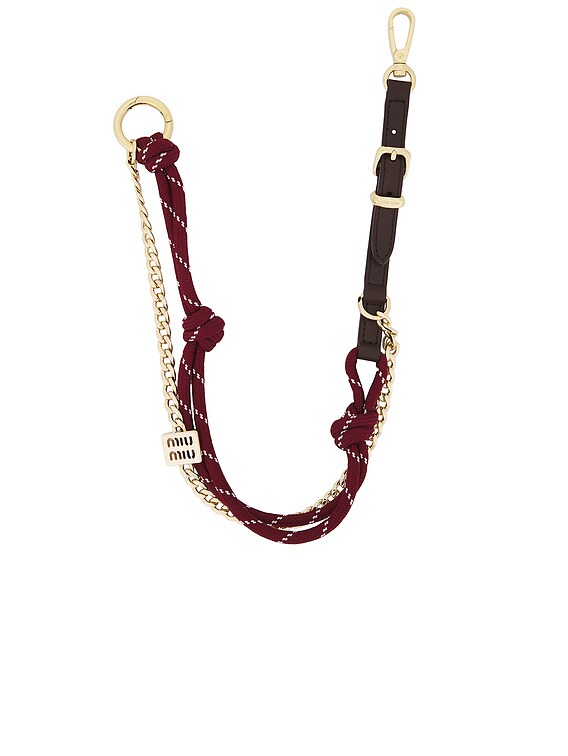 Miu Miu Trick Bag Strap in Radica & Amaranto | FWRD