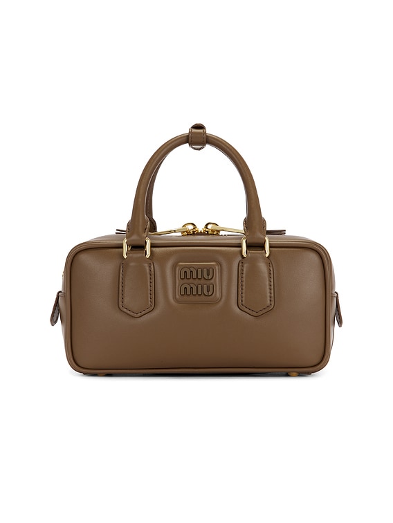 ハンドバッグ MIU MIU Arcadie Softy leather handbag Miu Miu Softy Padded Arcadie Bag in Tundra | FWRD