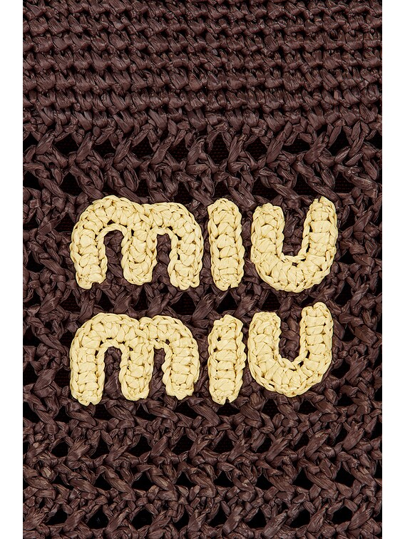 Miu Miu Rete Crochet Bag in Cacao & Natural | FWRD