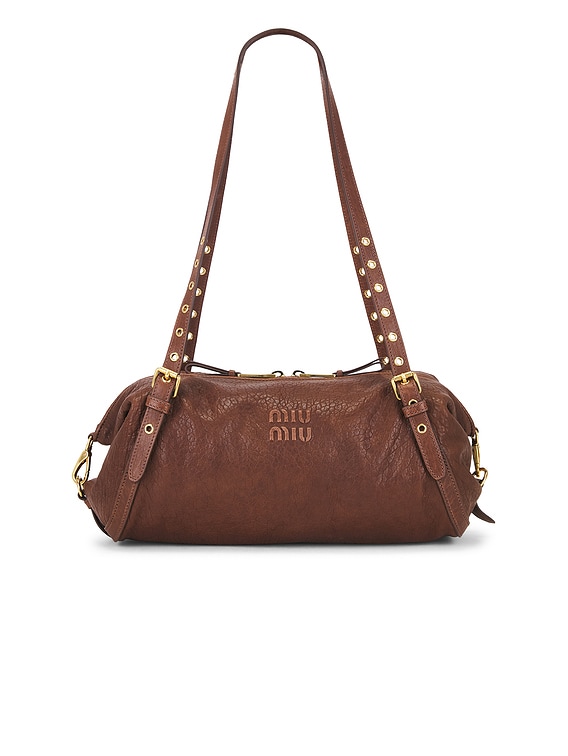 Miu Miu Nappa Monk Bag in Bruciato | FWRD