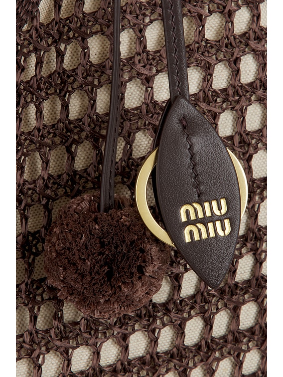Miu Miu Rete Crochet Tote Bag in Cacao | FWRD