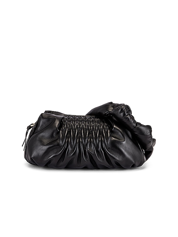 FWRD Renew Miu Miu Matelass Shoulder Bag in Nero