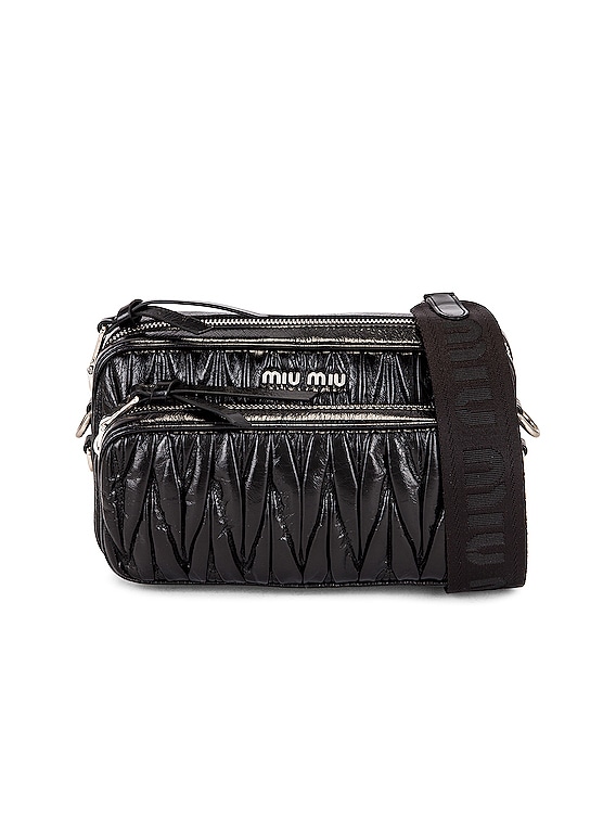 MIU MIU Vitello Shine Leather Handbag