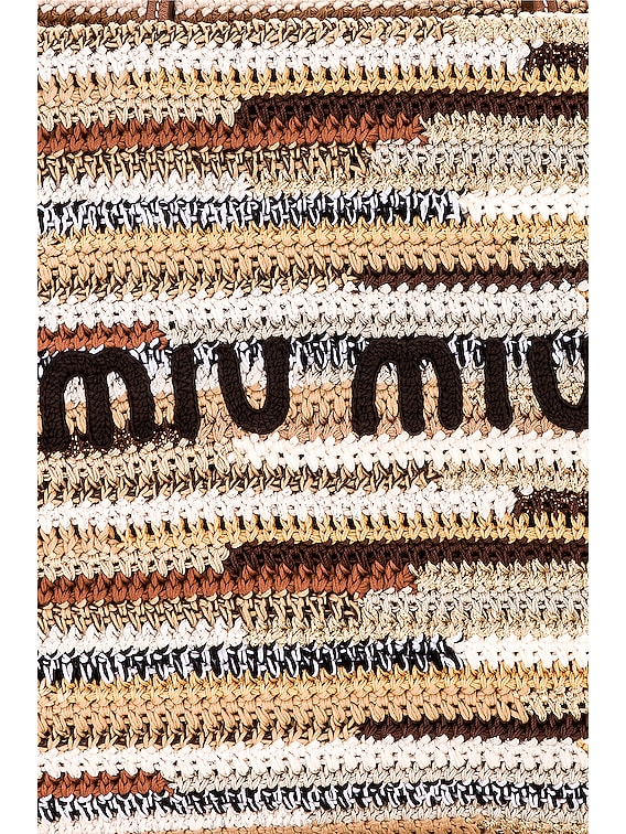 Miu Miu Crochet Tote Bag in Natural | FWRD