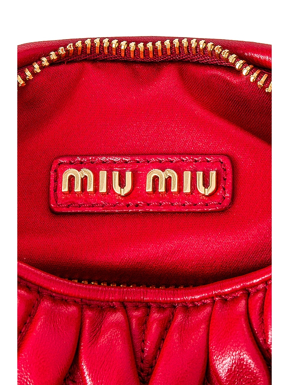 FWRD Renew Miu Miu Matelass Shoulder Bag in Nero