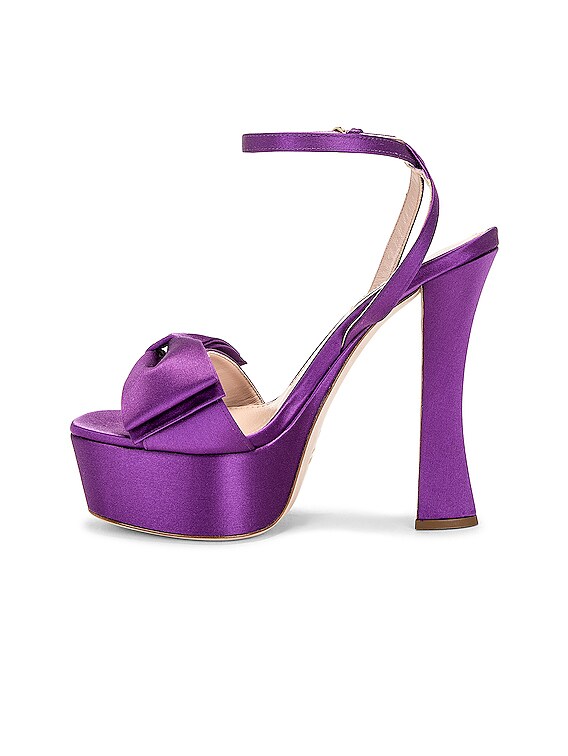 Miu Miu Bow Sandal in Viola | FWRD