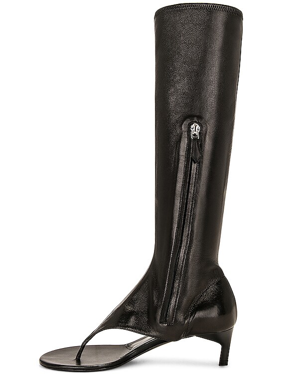 【公式】 Miu Miu Open Toe Stretch Boot in Nero | FWRD アイドルグッズ