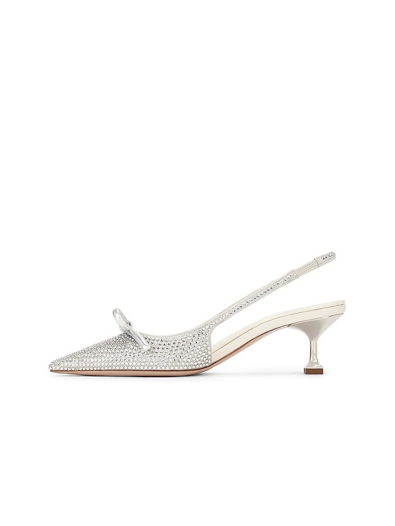 サンダル・ミュール MiuMiu Miu Miu Leather Decollete (5I474EF055 038 F0967) Miu Miu Decollete Leather Ankle-Strap Pumps - Bergdorf Goodman