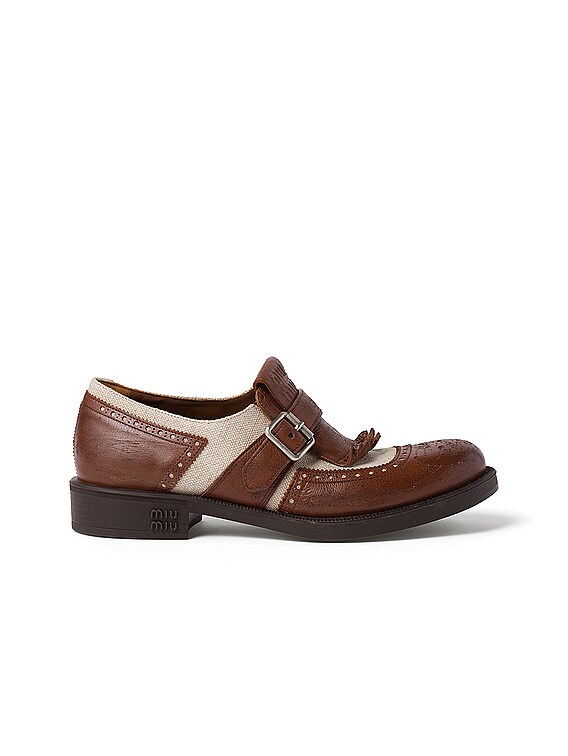 Miu Miu x Church's Loafer in Bruciato & Corda | FWRD Miu Miu x Church's Loafer in Bruciato & Corda | FWRD