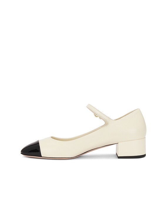 パンプス MIU MIU PUMPS NERO+BIANCO Miu Miu Cap Toe May Jane Pumps - Bergdorf Goodman