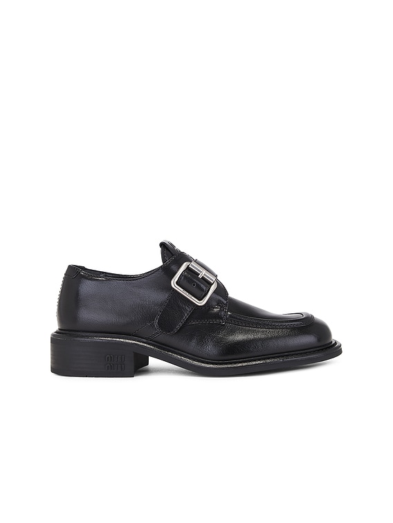 【送料&関税込】Miu Miu Leather Loafers Miu Miu Leather Penny Loafers | Black | FARFETCH JO