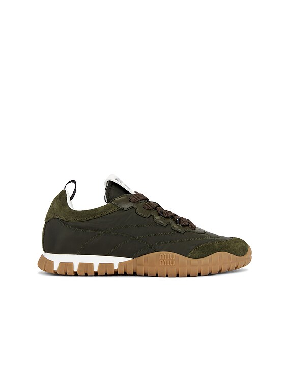 Miu Miu Nylon Sneaker in Loden | FWRD