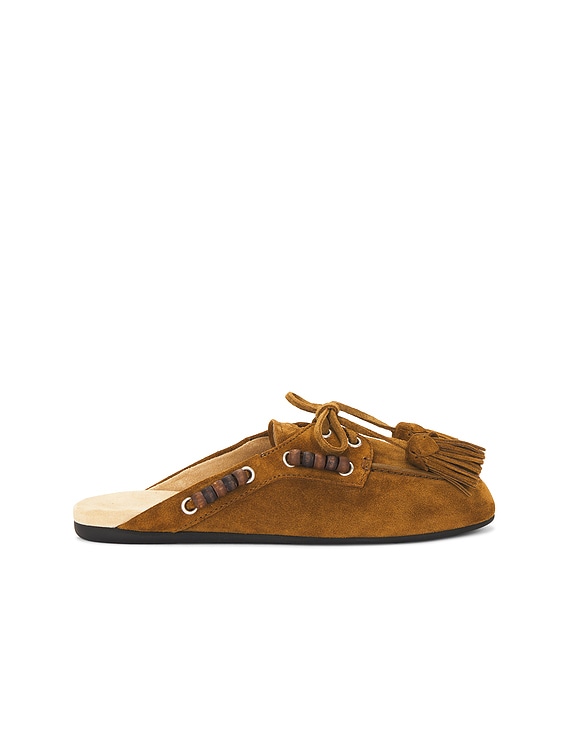 Miu Miu Moccasin Mule in Olivia | FWRD