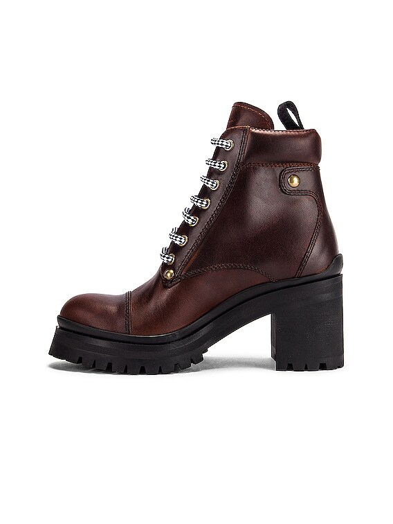 MIU MIU LACED ANKLE BOOTS アンクルブーツ Lace Up Platform Ankle Boots in Black Miu Miu