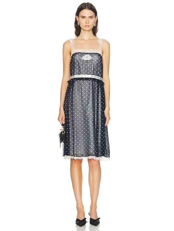 marc jacobs blue dress Ribbon Strap Chiffon this mini dress is