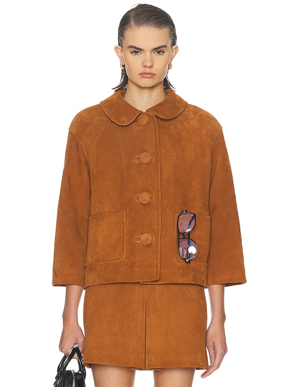 Marc Jacobs Suede Doll Jacket in Copper | FWRD
