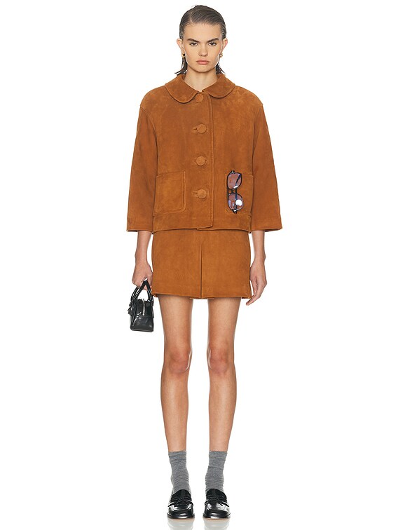 Marc Jacobs Suede Doll Jacket in Copper | FWRD