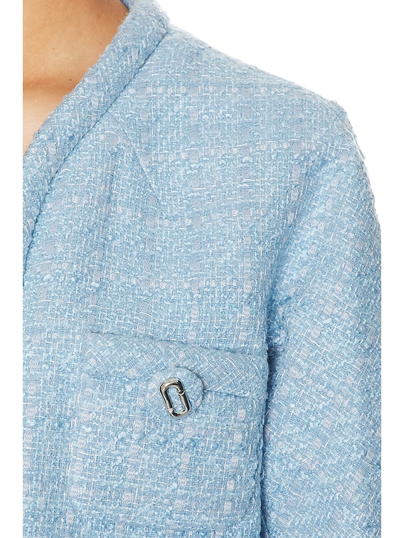 Marc Jacobs Pop J Marc Tweed Jacket in Blue Mist | FWRD
