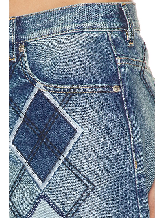 Argyle Patchwork Mini Skirt