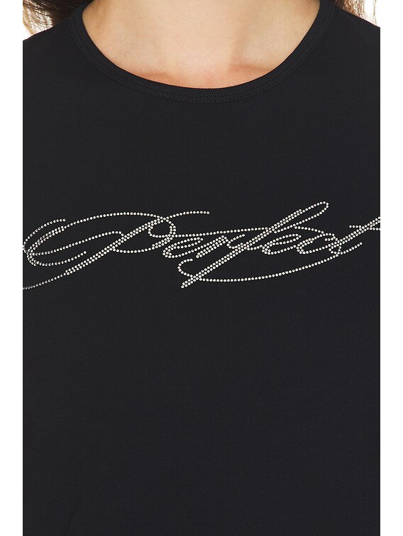 Marc Jacobs Perfect Shrunken Tee in Black | FWRD