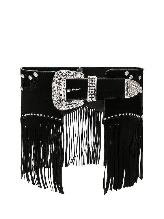 Fringe leather clearance belt