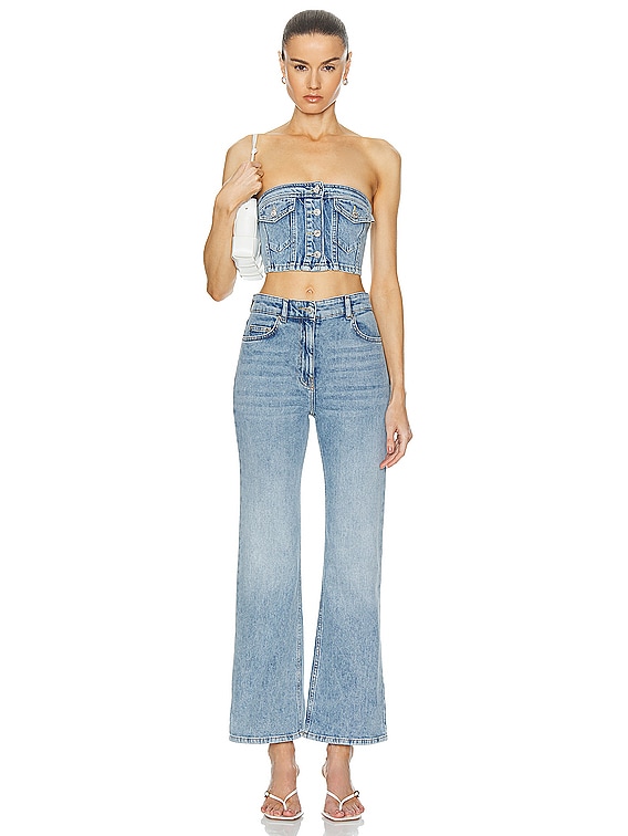 デニム・ジーパン MOSCHINO COUTURE Woman Jeans Blue 03010422 0510 Moschino Jeans デニム - Fantasy Print Blue | FWRD