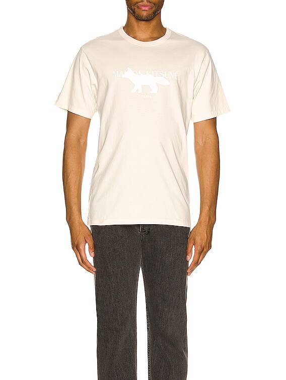 ★【MAISON KITSUNE】★Profile Fox Stamp Classic T Whit.e★ Maison Kitsuné - Fox Stamp Classic T-shirt | HBX - Globally