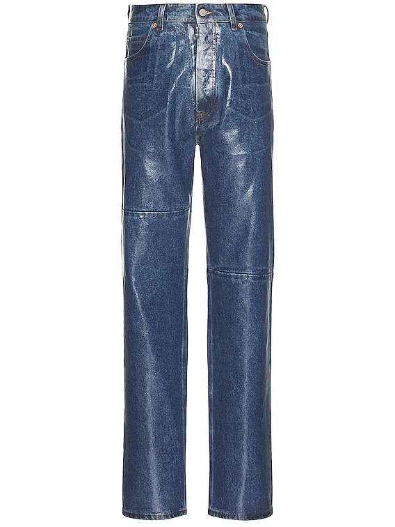 Dsquared2 5 Pocket Maxi Cuff Coated Denim Pants women - Glamood Outlet