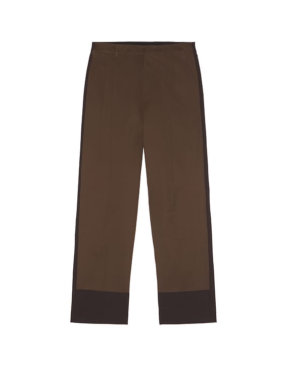 【新品】MM6 MaisonMargiela ブラウン ストレートパンツ MM6 Maison Margiela Pants in Deep Brown | FWRD