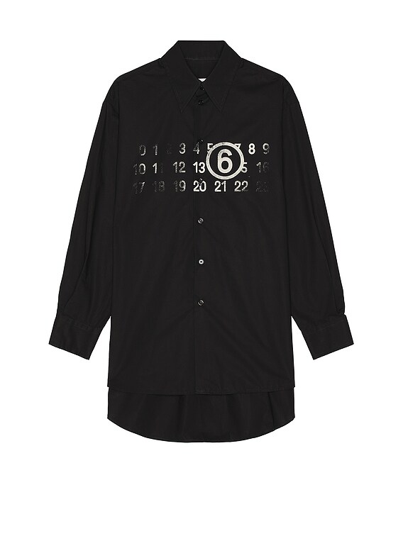 MM6 Maison Margiela Button Down Shirt in Black | FWRD