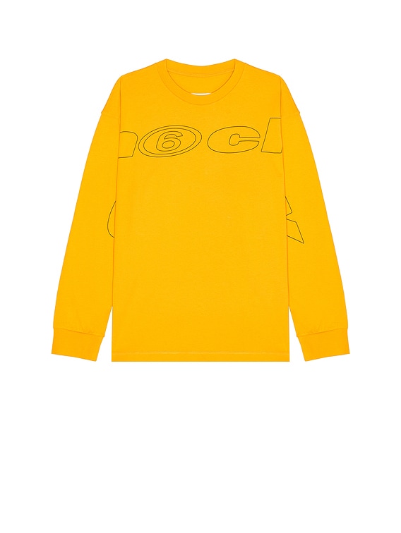 MM6 Maison Margiela Long Sleeve Top in Yellow | FWRD