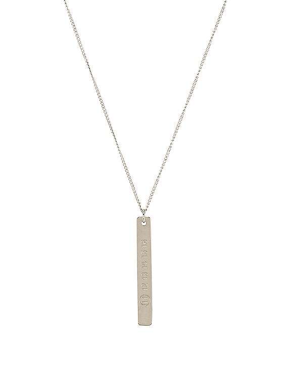 Maison Margiela Necklace in Palladium & Black | FWRD