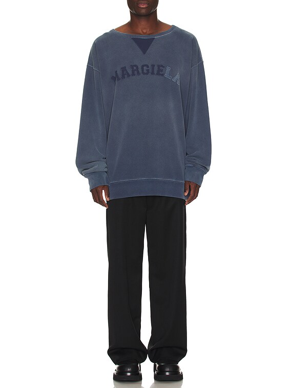 Maison Margiela Sweater in Blue | FWRD Maison Margiela Sweater in Blue | FWRD