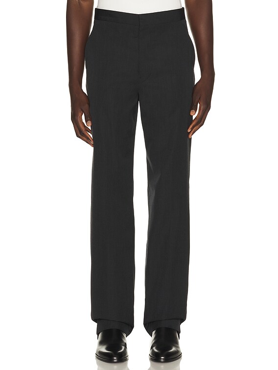 Maison Margiela Straight Leg Trouser in Dark Grey Melange | FWRD
